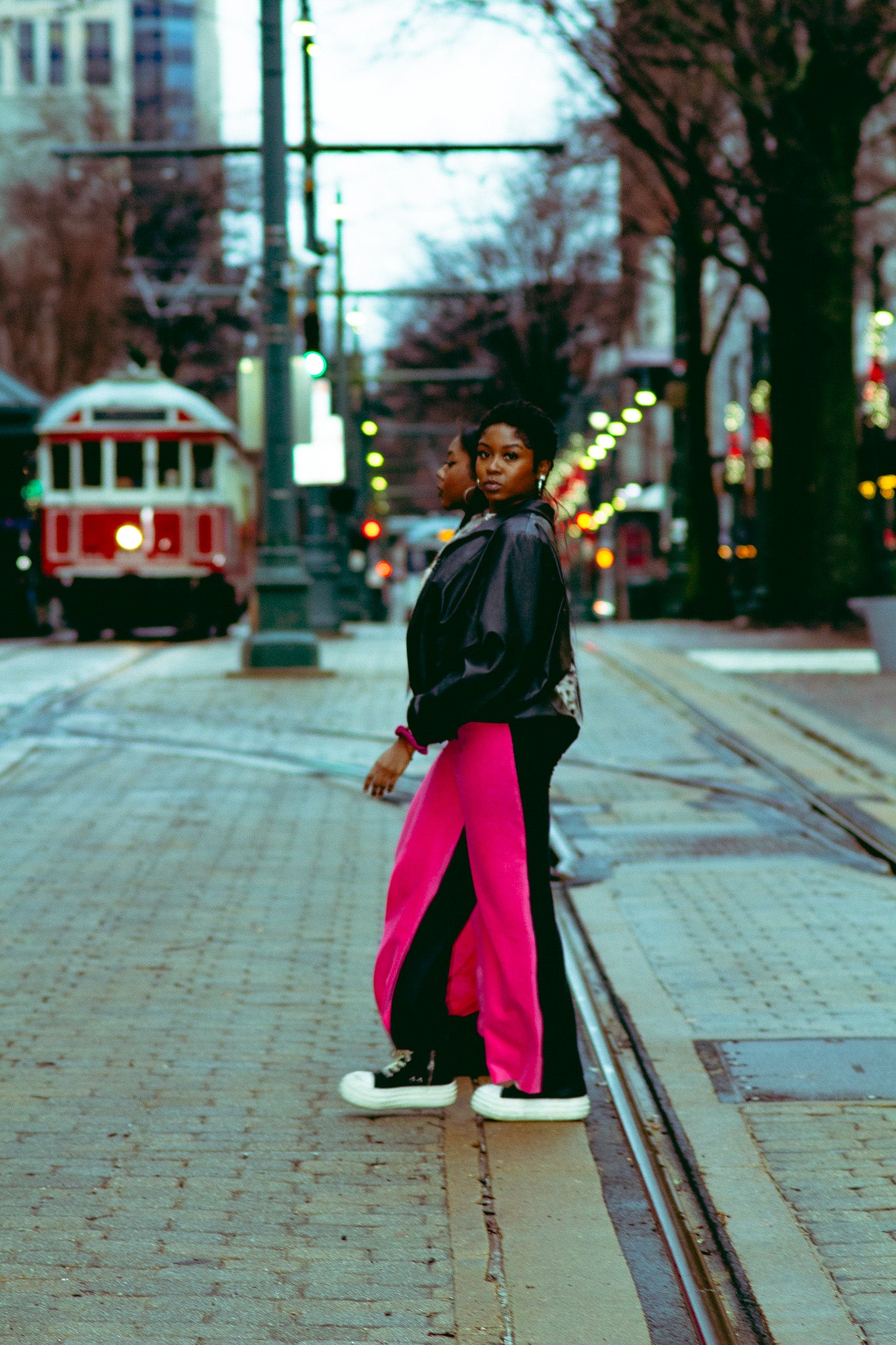 Pink n Black Juicy Terry Fleece Pants